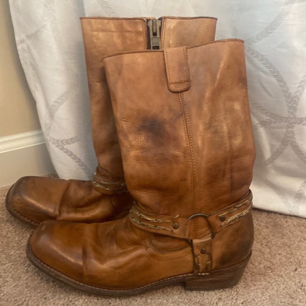 Bed Stu short tan boots